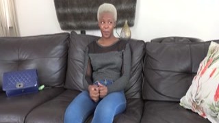 Amateur African MILF falls into sex trap fake modeling casting