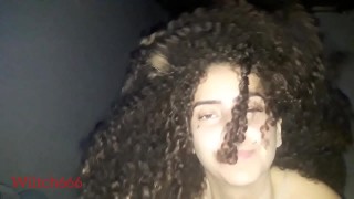 Pallid slim whorish blondie has a weird threesome and gets cunnilingus