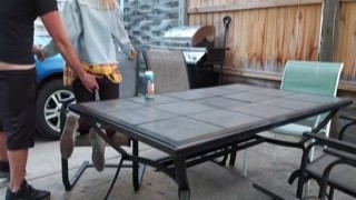 College student 18 Creampied On The Back Patio Almost Caught - Travellerfilms Onlyfans Porn Video